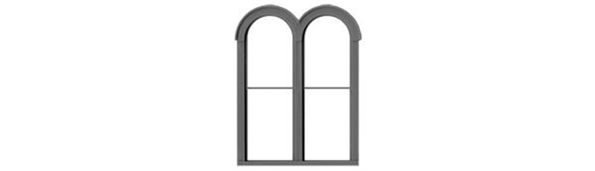 Tichy 2088 O 1/1 Double Hung Double Round Top Window (Pack of 4)