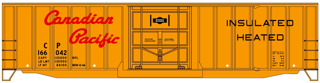 Accurail 5644 HO Canadian Pacific 50' Exterior Post Boxcar Kit