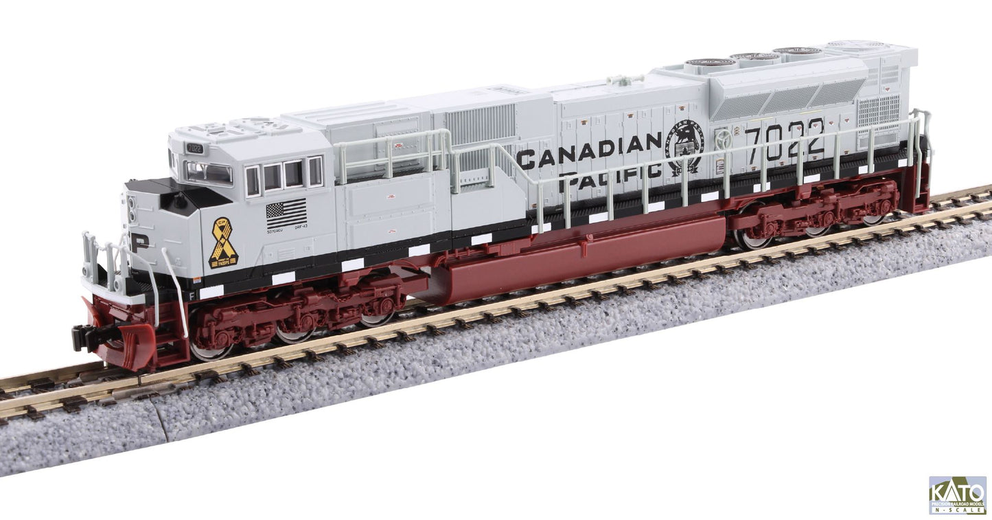 Kato 176-8543-S N CP Navy SD70ACu Diesel Locomotive with Sound #7022