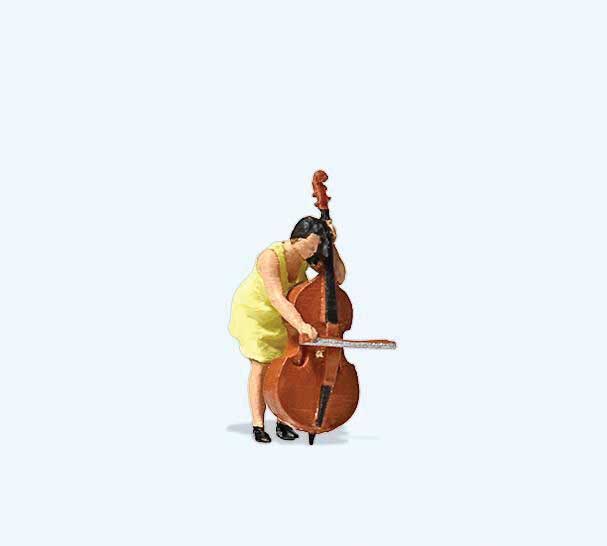 Preiser 28273 HO Musician with Double Bass Figure