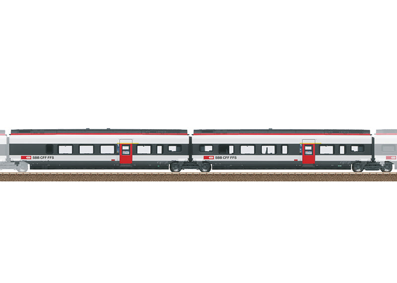 Trix 23283 HO Swiss Federal Railways RABe 501 Giruno Additional Car (Set of 3)