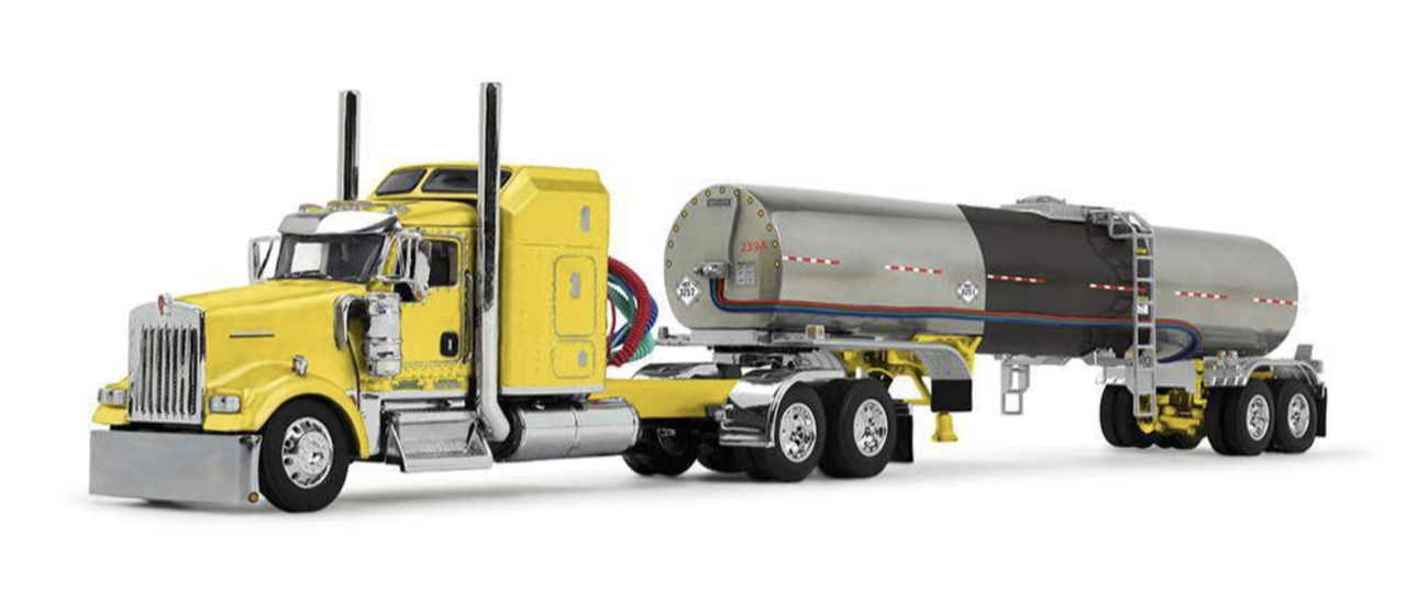 Die Cast Promotions 60-2147 1:64 Kenworth W900L Aerodyne Sleeper w/ Tank Trailer