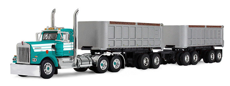 Die Cast Promotions 60-2291 1:64 Kenworth W900A Day Cab & Dual End Dump Trailers