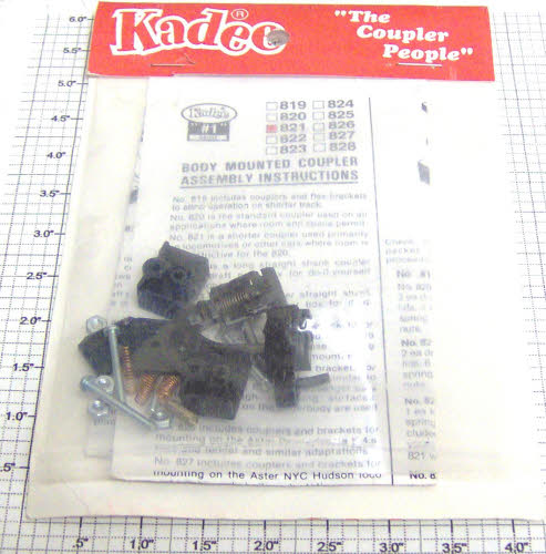 Kadee 821 1 Scale Body Mounted Coupler with Straight Centerset Shank Coupler