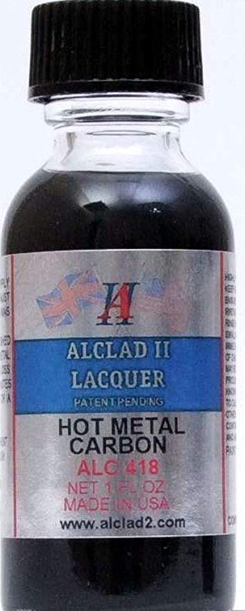 Alclad II 418 Hot Metal Carbon Lacquer 1oz Bottle