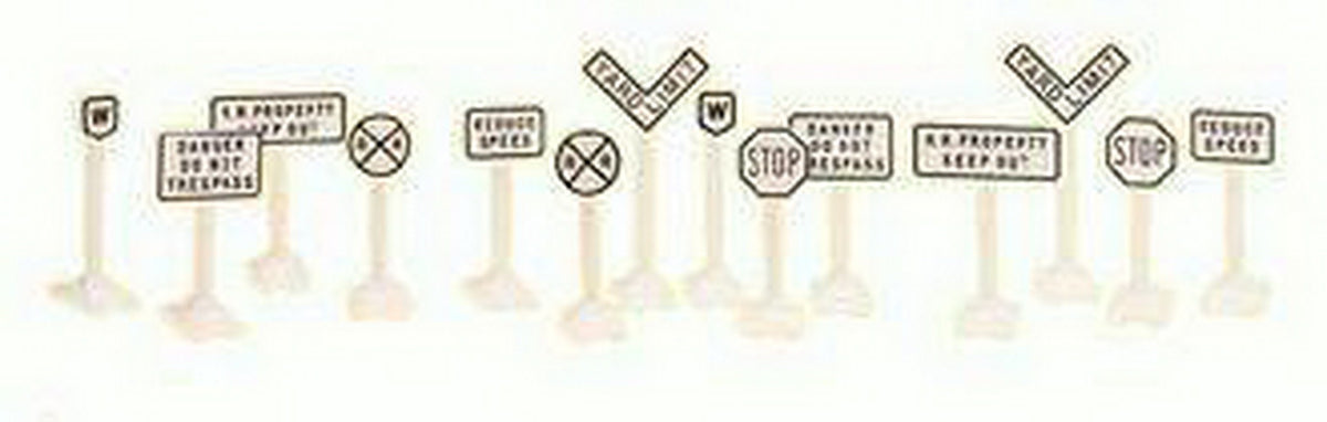 Lionel 6-62180 O and O-27 Road Signs (Set of 14) LN/Box
