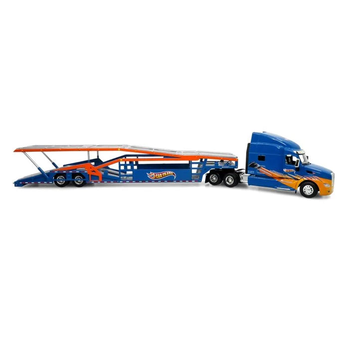 Iconic Replicas 64-0527 1:64 CarTrans Peterbilt 579 Semi Truck w/ Car Hauler