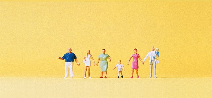 Preiser 79182 N Family Krause Taking a Walk Figures (Set of 6)