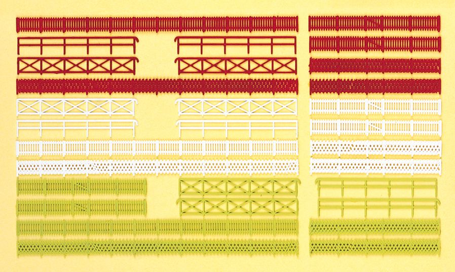 Preiser 79551 N Assorted Fences Plastic Model Kit (Set of 30)