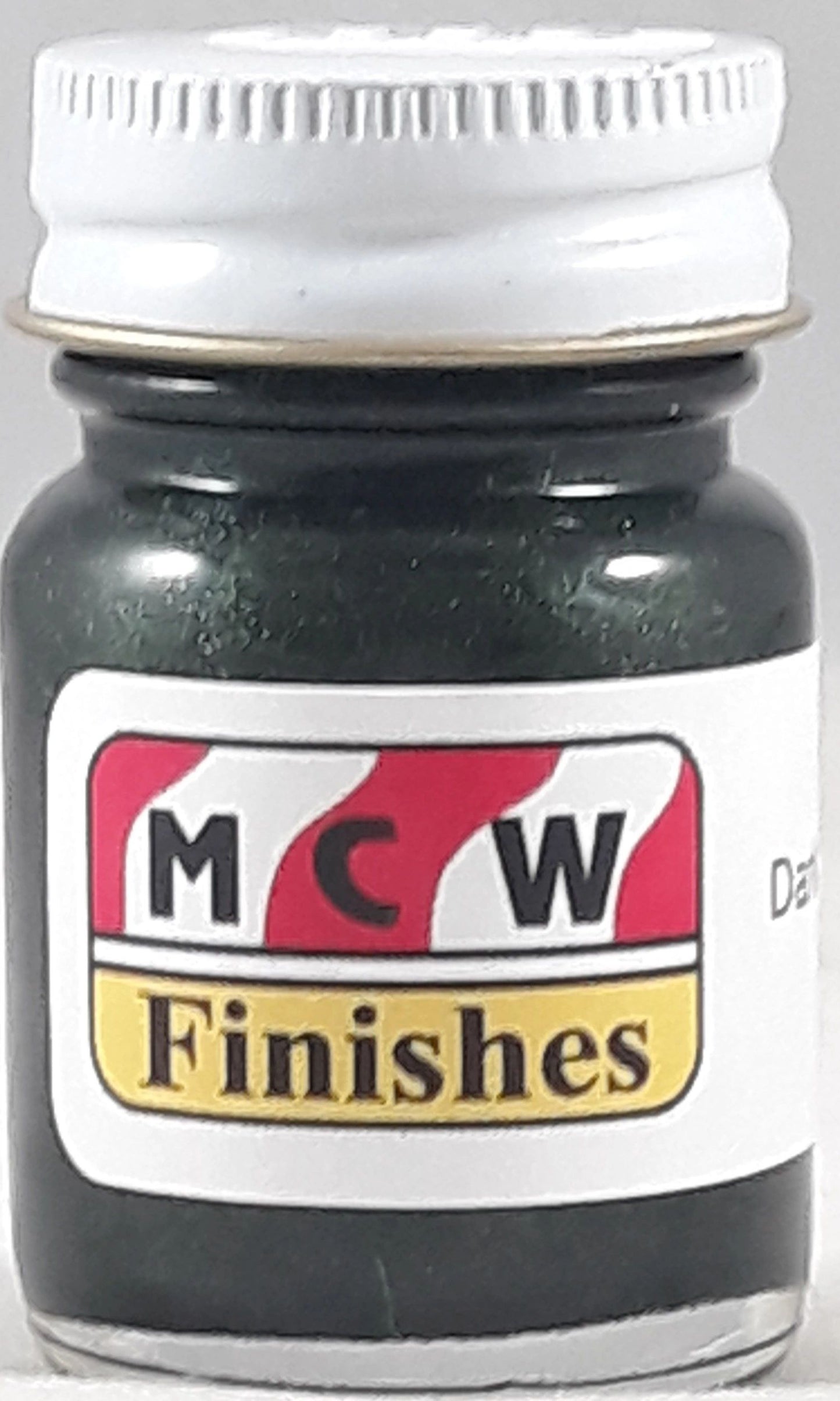 MCW Finishes 6734 Dark Moss Green Enamel Paint - 1/2 Oz. Bottle.