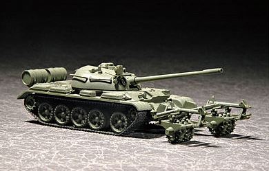 Trumpeter 07283 1:72 T-55with KMT-5 Military Tank Model Kit
