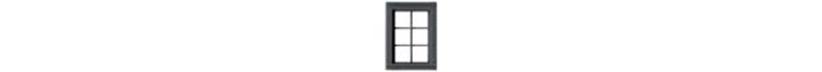 Tichy 8323 HO 6-Pane Window (Pack of 12)