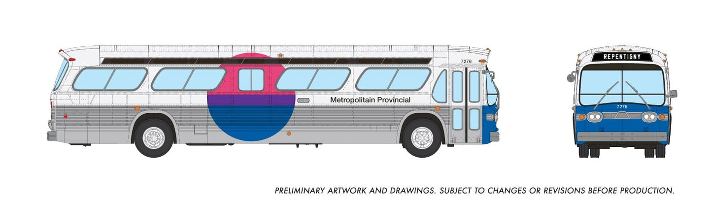 Rapido Trains 753121 HO Metropolitain Provincial Deluxe New Look Bus #7276