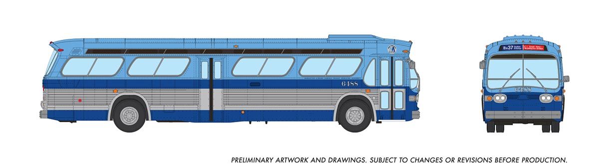 Rapido Trains 753149 HO New York MTA Blue Deluxe New Look Bus #6488