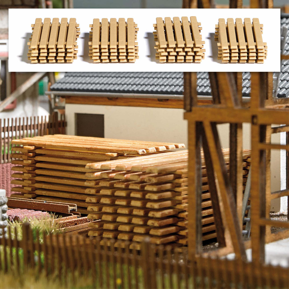 Busch 7760 HO Stacks of Boards (Set of 20)