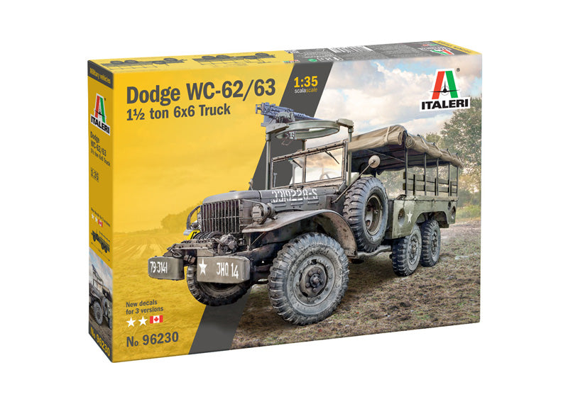 Italeri 96230 1:35 Dodge WC-62/63 1 1/2 ton 6x6 Truck Plastic Model Kit