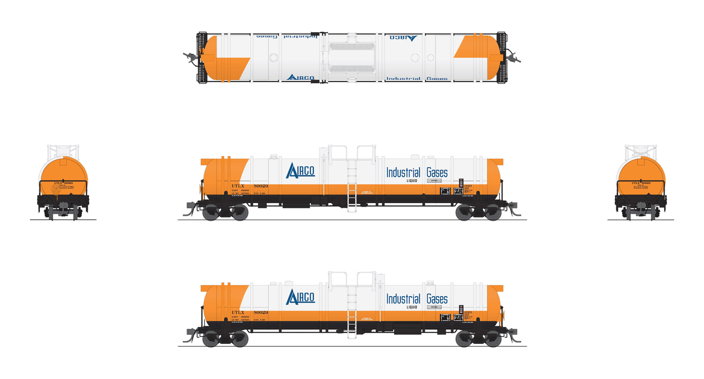 Broadway Limited 8030 HO AirCo Cryogenic Tank Car (Pack of 2)