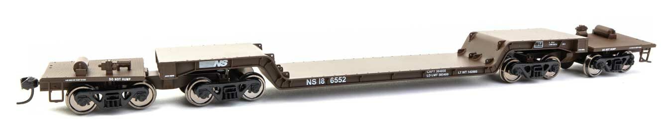 Walthers 910-50213 HO NS 81' 8-Axle Depressed Center Flatcar RTR #186552