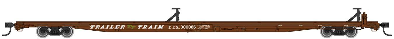 Walthers 910-5535 HO Trailer-Train 85' General American G85 Flatcar RTR #300086