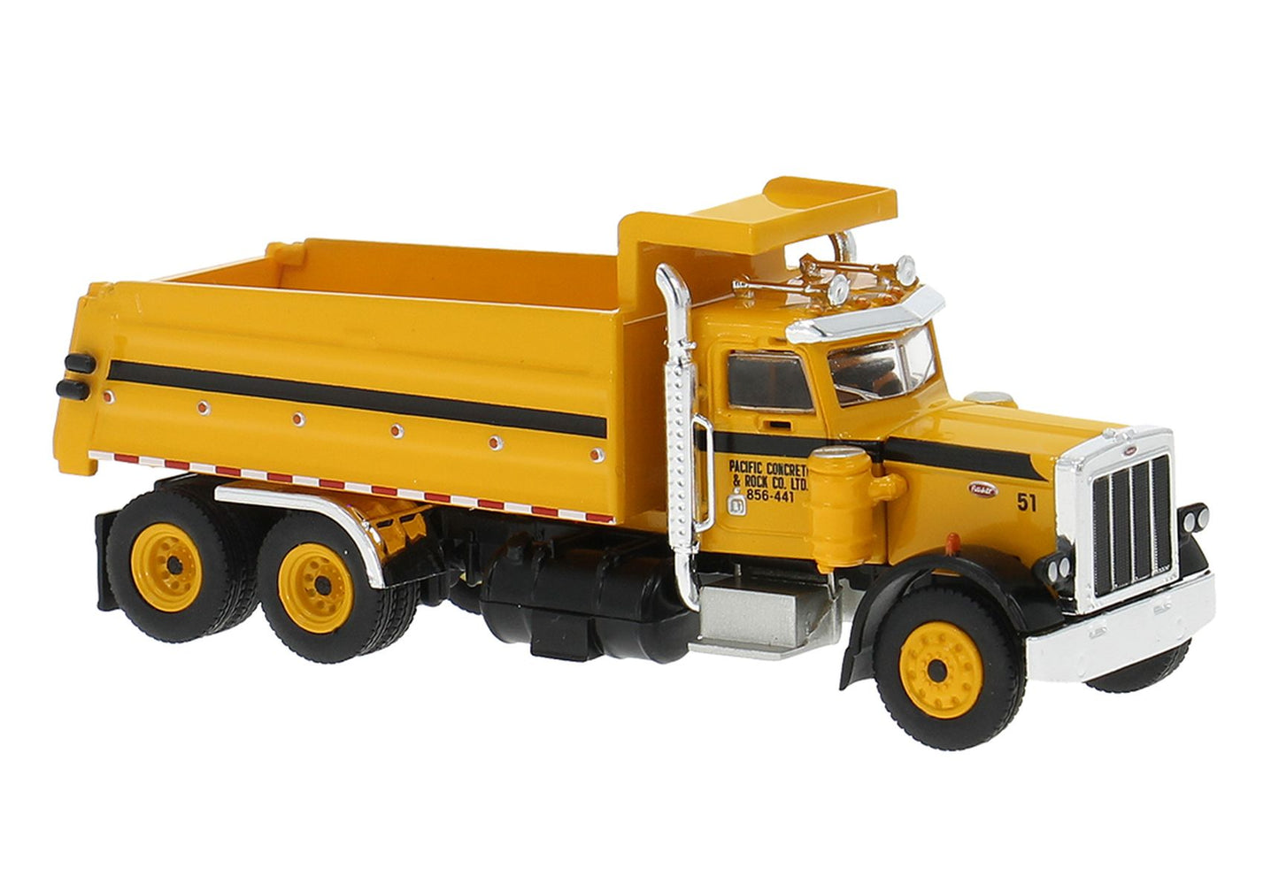 Brekina Automodelle 86295 HO Pacific Concrete & Rock Peterbilt 359 Dump Truck