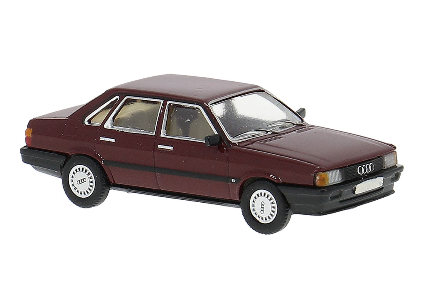 Brekina Automodelle PCX870712 HO Assembled Maroon Audi 80 B2 (Typ 85) Sedan