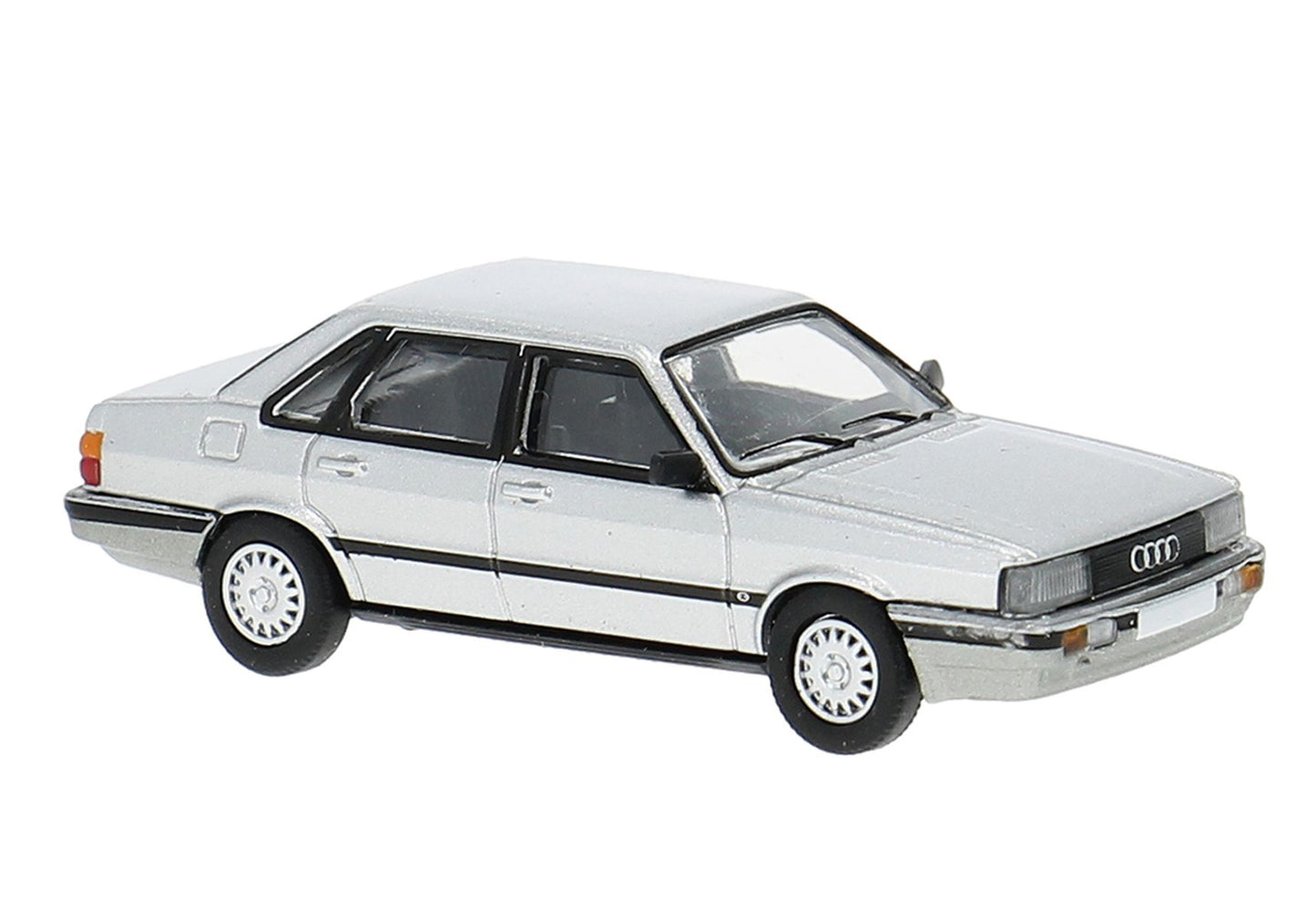 Brekina Automodelle PCX870714 HO Silver, Black Audi 80 B2 (Typ 85) Sedan