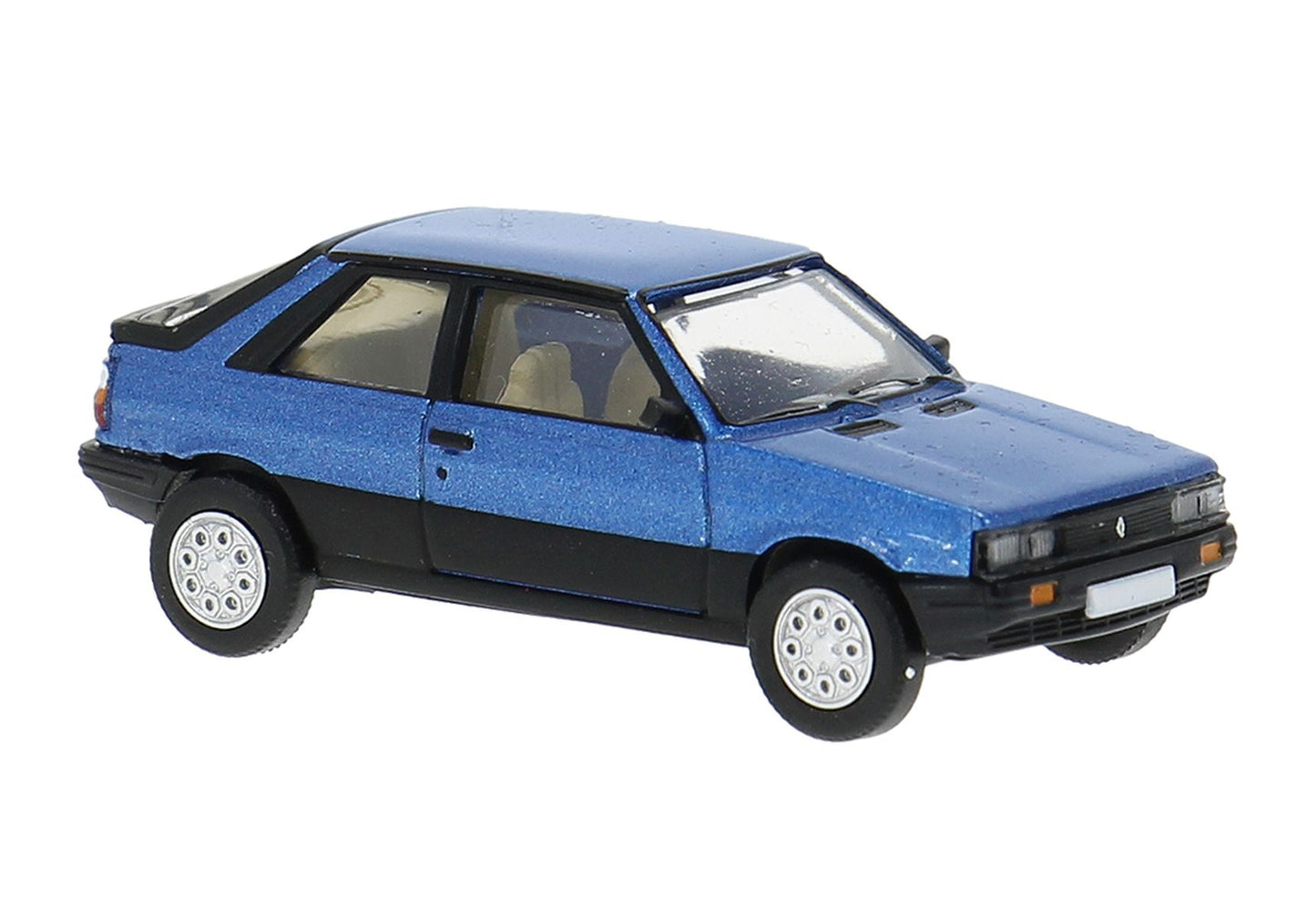 Brekina Automodelle PCX870754 HO Metallic Blue, Black 1985 Renault 11 Turbo