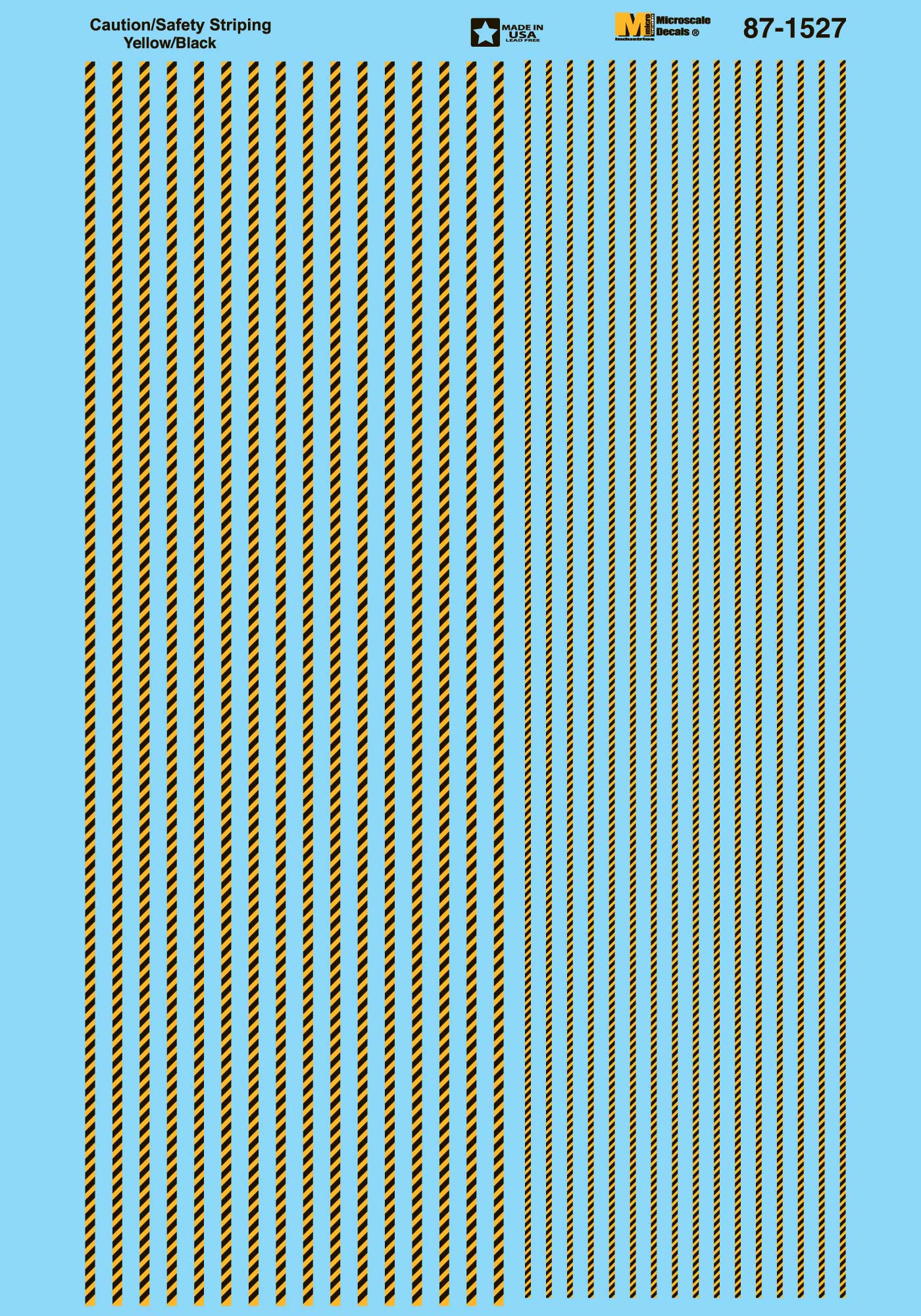Microscale 87-1527 HO Caution/Safety Floor Striping Decal Sheet