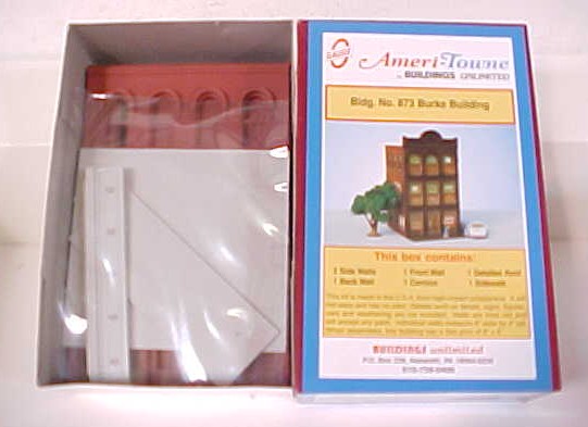 OGR 873 O Scale Ameritowne Burke 3-Story Brick Building Kit