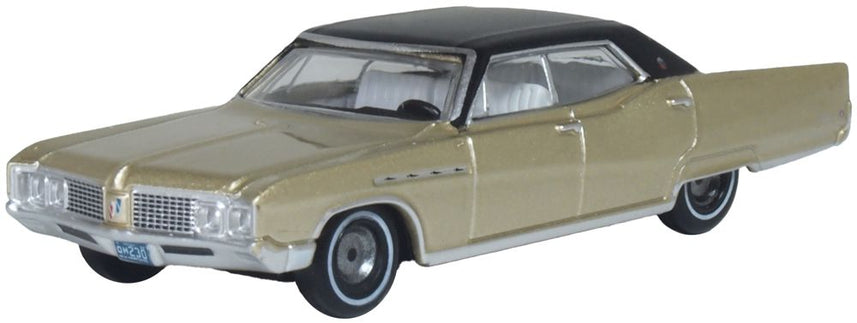Oxford Diecast 87BE68001 1:87 Ivory Gold Mist/Black 1968 Buick Electra 225 Car