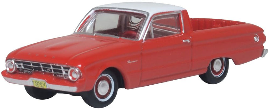 Oxford Diecast 87FA60001 1:87 Red/White '60 Ford Falcon Ranchero Monte Carlo Car
