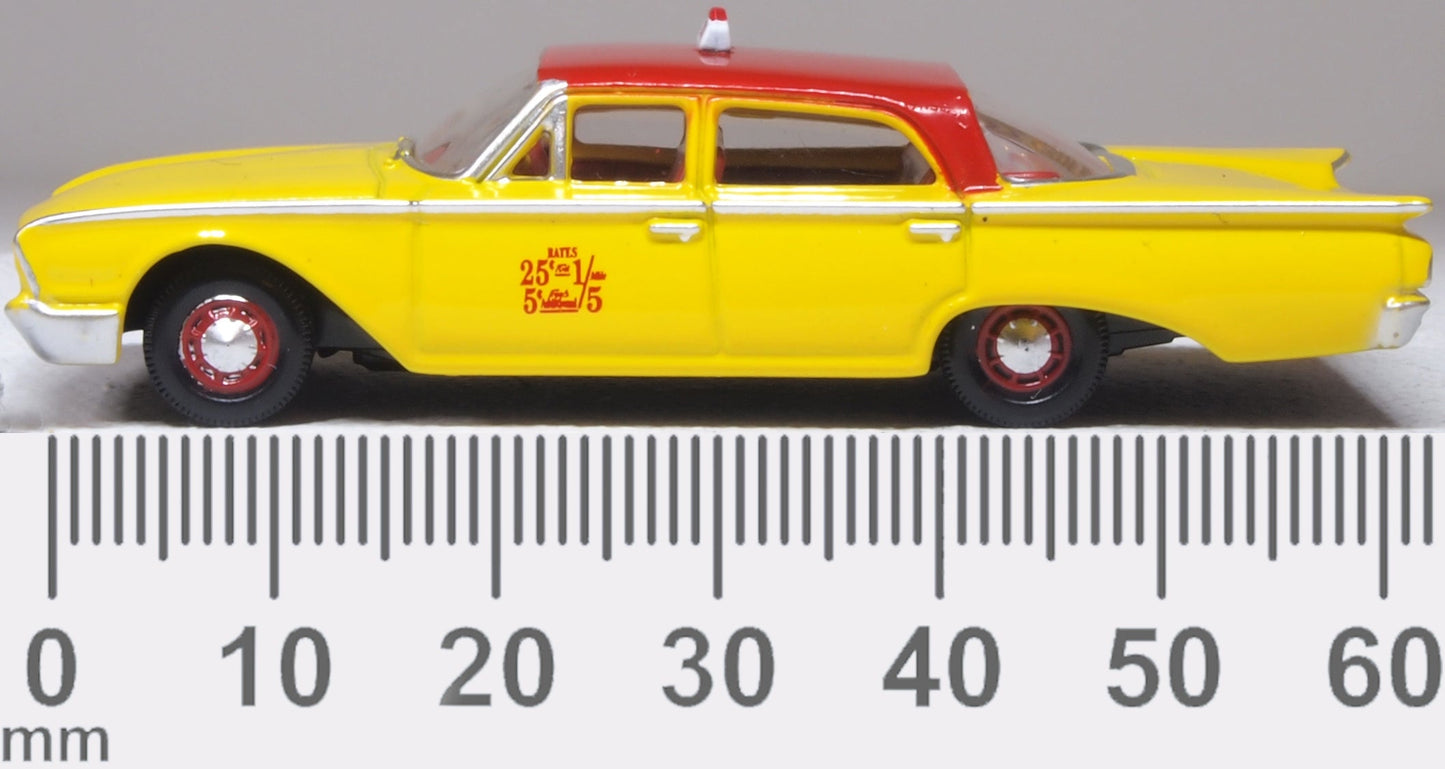 Oxford Diecast 87FF60003 1:87 NYC Taxi 1960 Ford Fairlane 500 Town Sedan Diecast