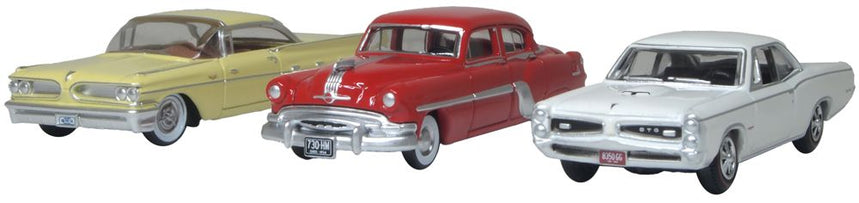 Oxford Diecast 87SET004 1:87 Pontiac 100th Anniversary Cars (Set of 3)