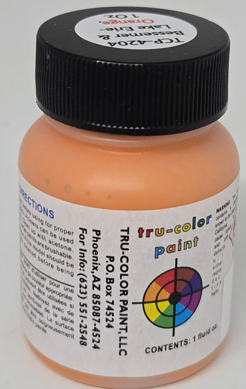 Tru-Color 4204 All Scale BLE Orange Acrylic Paint - 1 oz. Paint Bottle