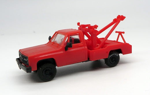Trident Miniatures 90072R HO Red Chevrolet with Wrecker Body Plastic Model Kit