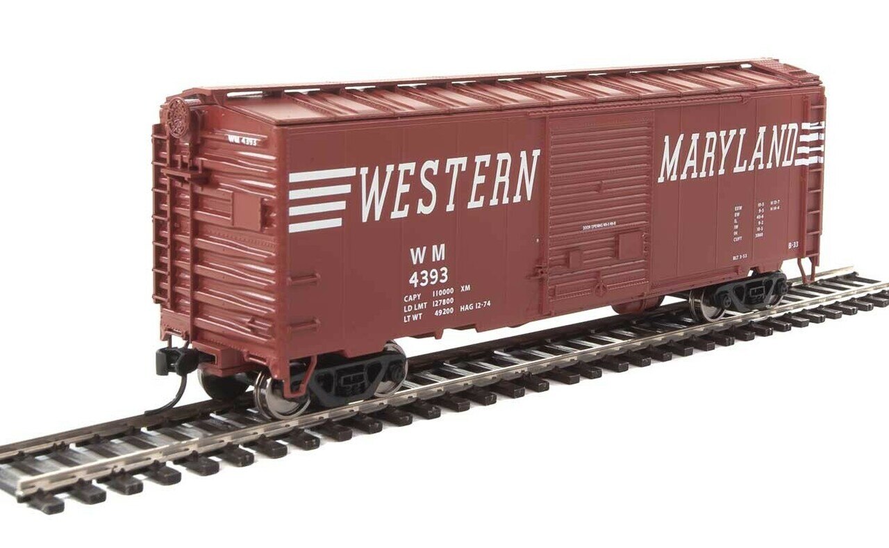 Walthers 910-2270 HO Western Maryland 40' ACF Welded Boxcar with 8' Door #4393