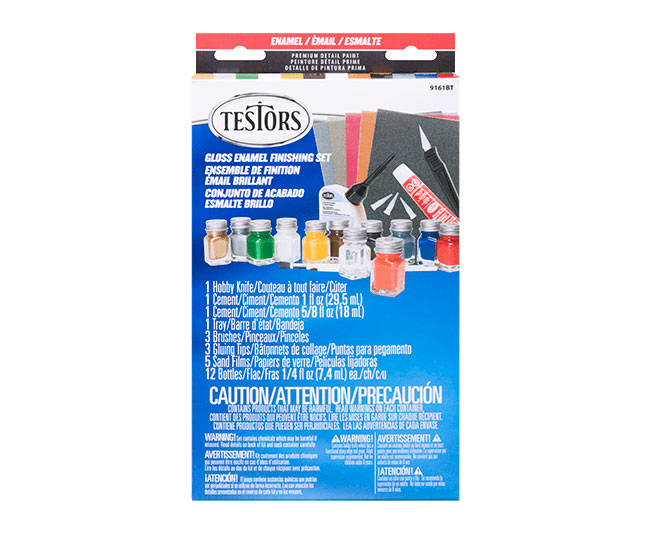 Testors 9161BT Gloss Complete Enamel Finishing Set