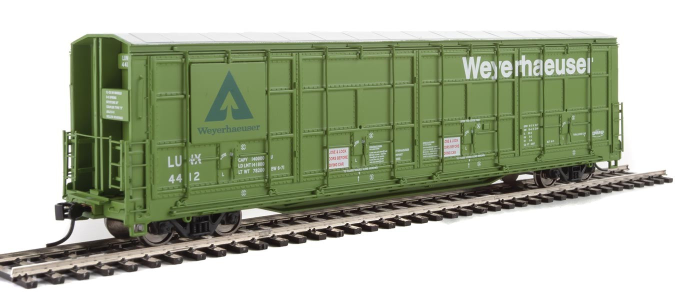 Walthers 920-101938 HO Weyerhaeuser LUNX 56' Thrall All-Door Boxcar #4400 LN/Box