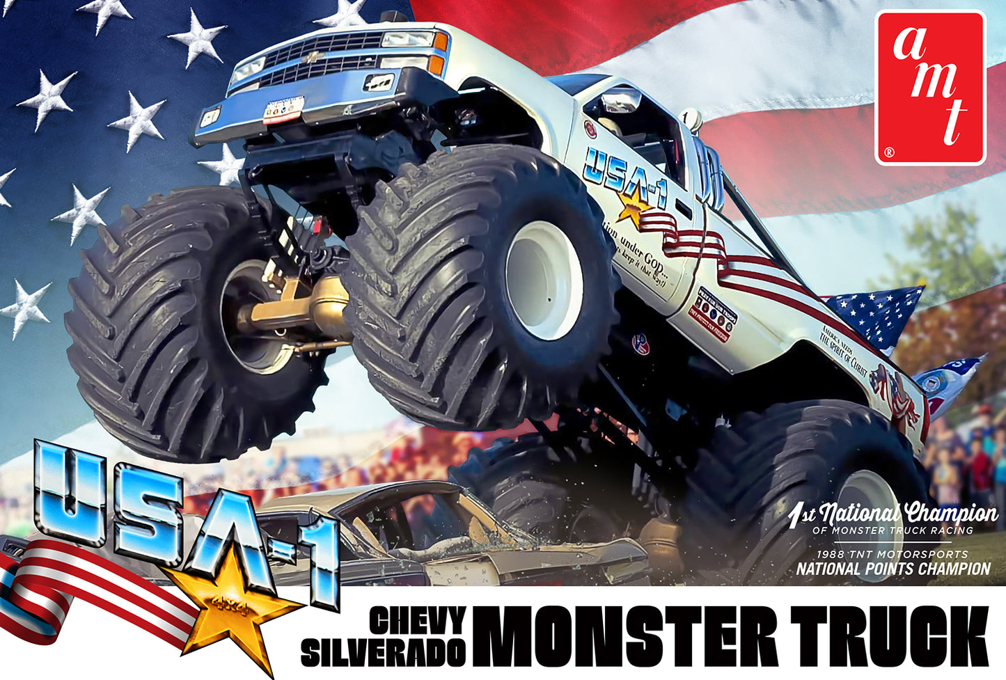 AMT 1252 1:25 USA-1 Chevy Silverado Monster Truck Plastic Model Kit