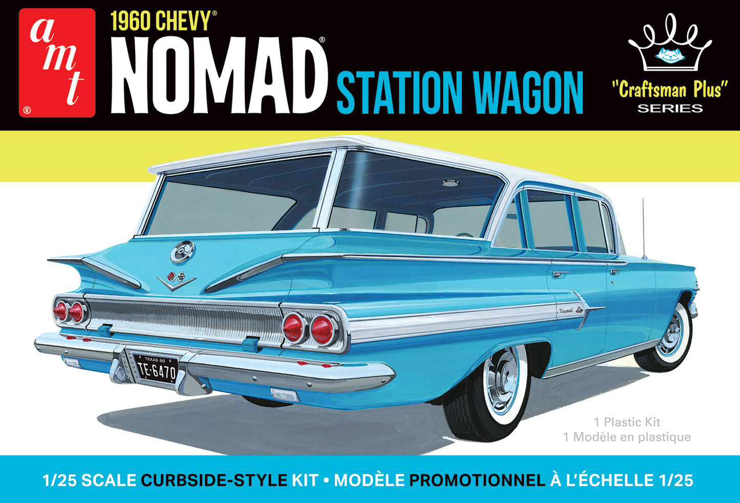 AMT 1402 1:25 Craftsman Plus 1960 Chevrolet Nomad Station Wagon Model Kit
