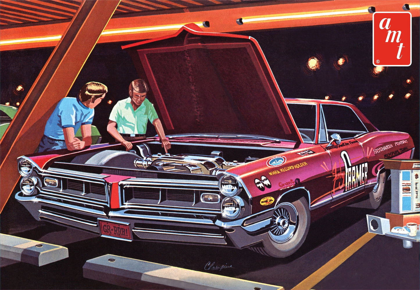 AMT 1578 1:25 1965 Pontiac Grand Prix Show and Go Plastic Model Kit