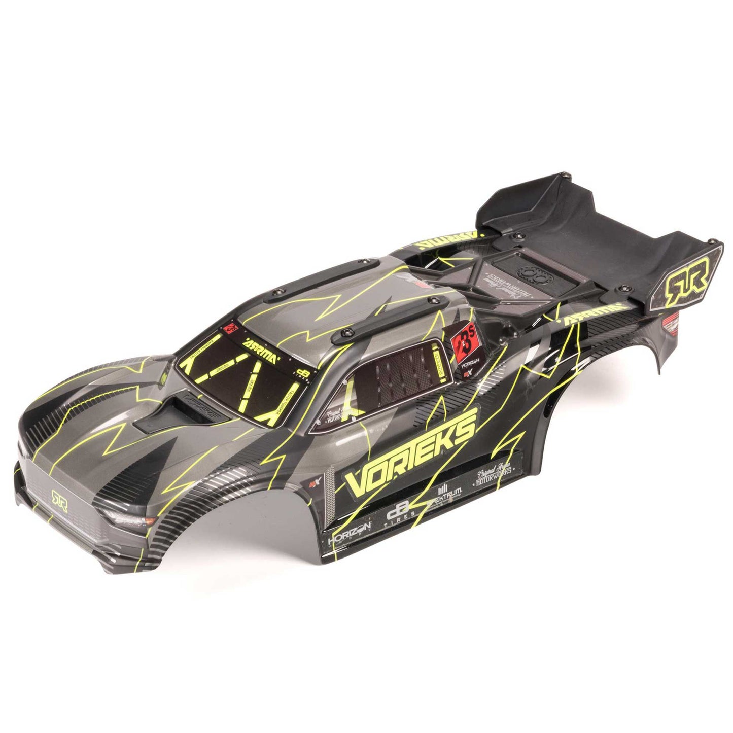 ARRMA ARA-2578 1:10 VORTEKS 2WD Yellow/Black Painted Decaled Trimmed Body Set