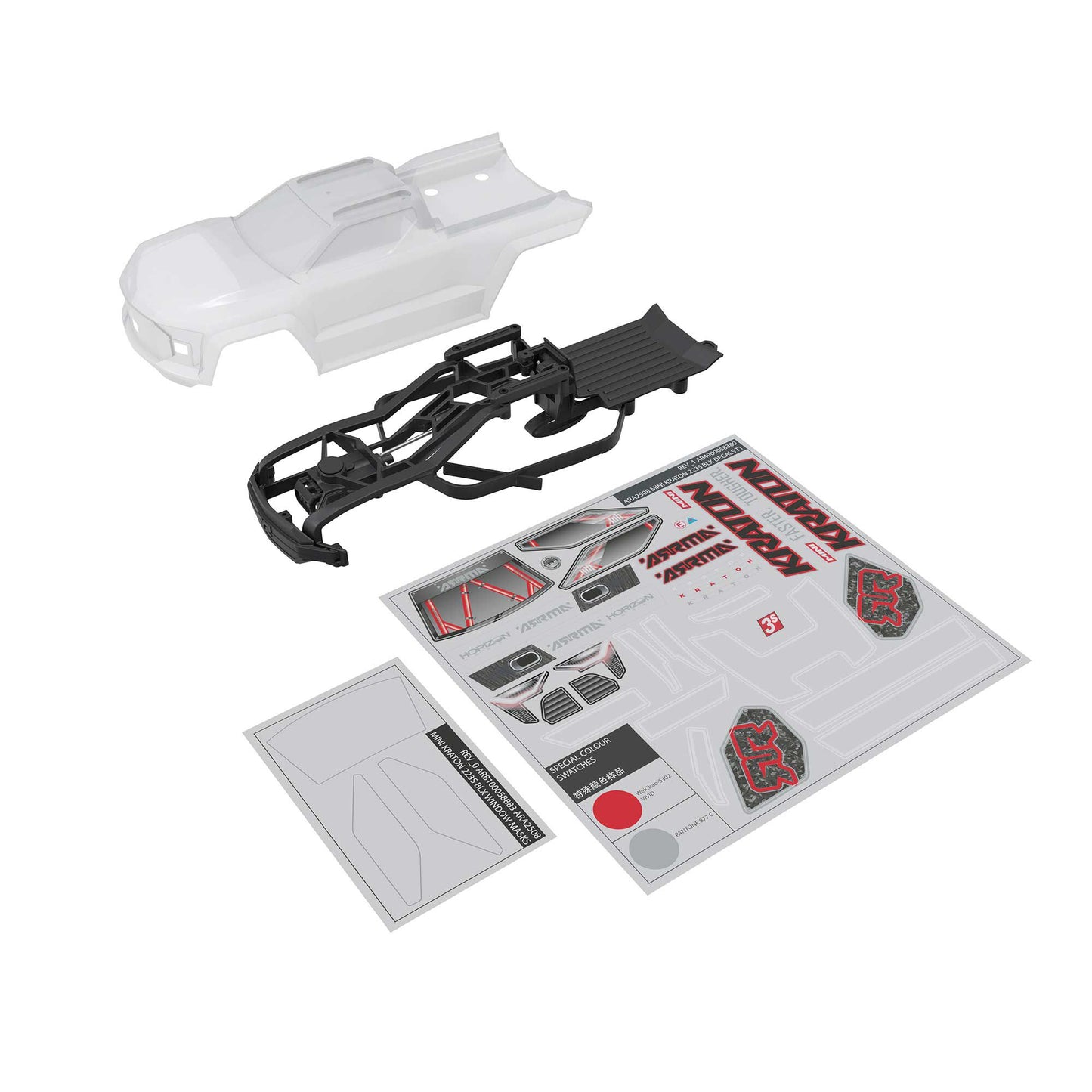 ARRMA ARA-2651 1:16 Mini Kraton Clear Body