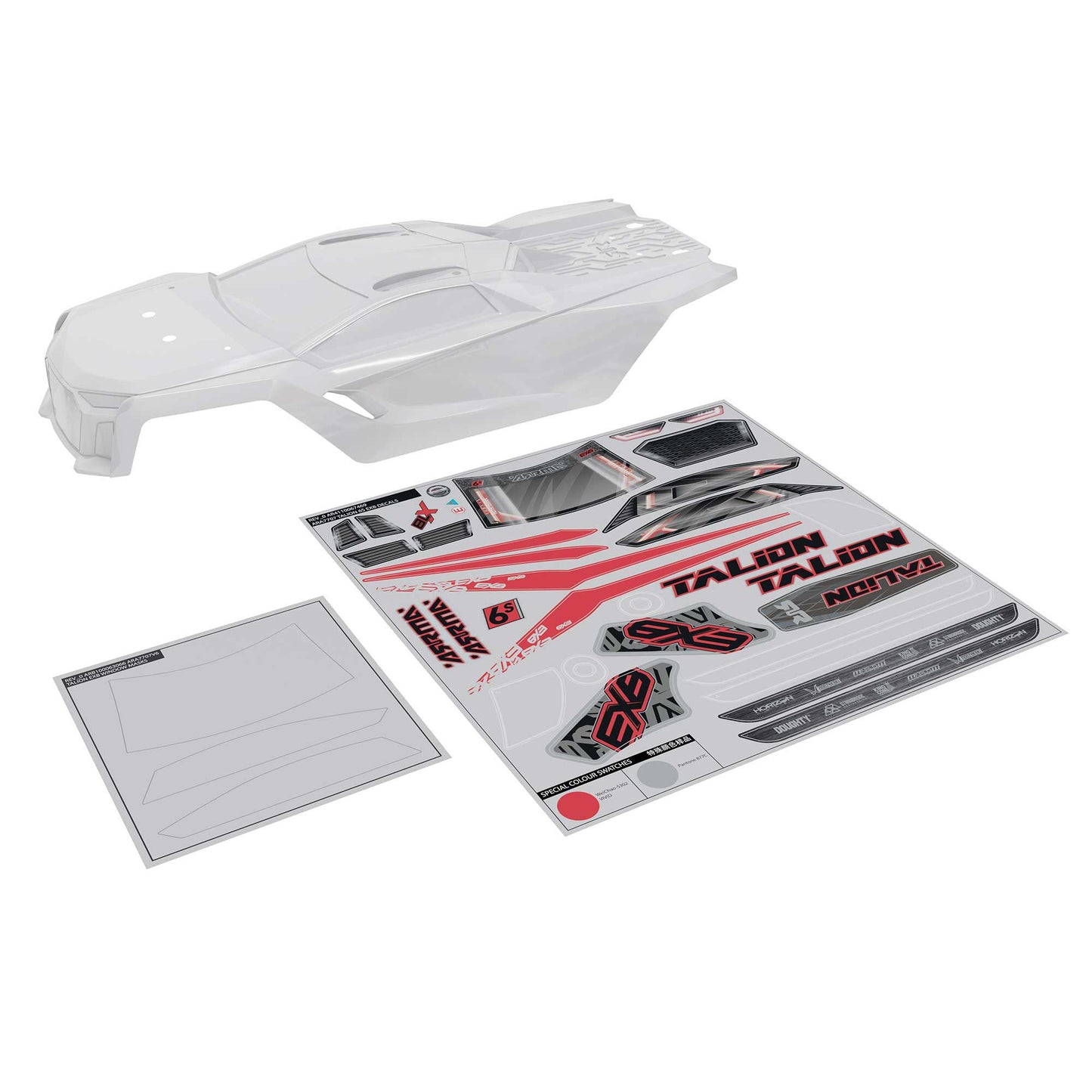 ARRMA ARA-3009 1:8 KRATON 6S BLX V6 Blue/Red Painted Body with Decals