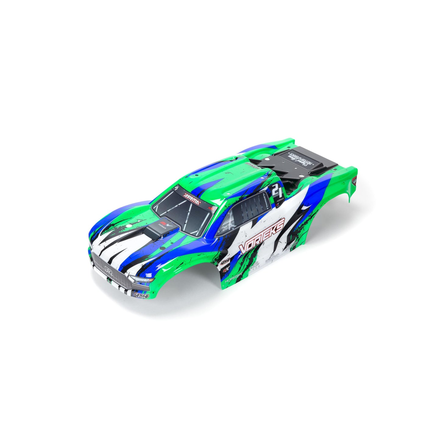 ARRMA ARA402328 VORTEKS 4X4 BLX Green Painted Decal Trimmed Body