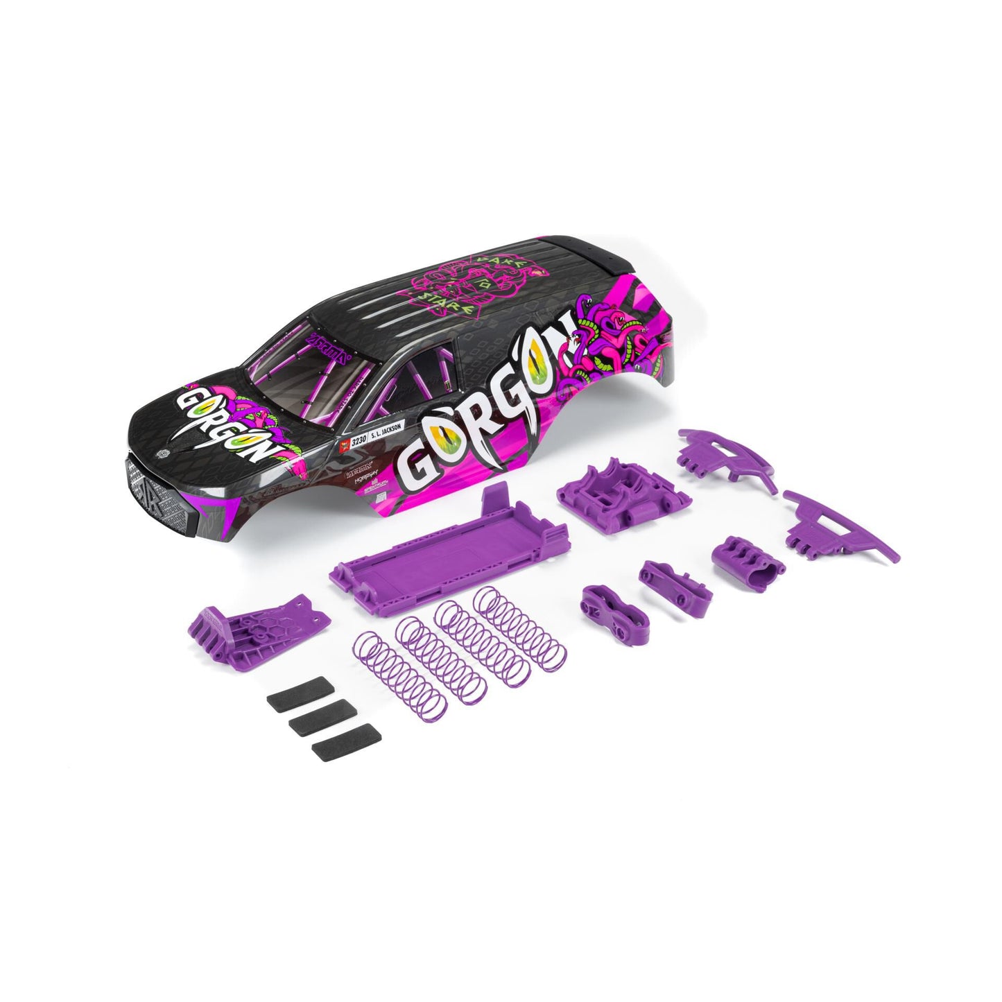 ARRMA 402350 GORGON Purple Painted Decaled Body Set