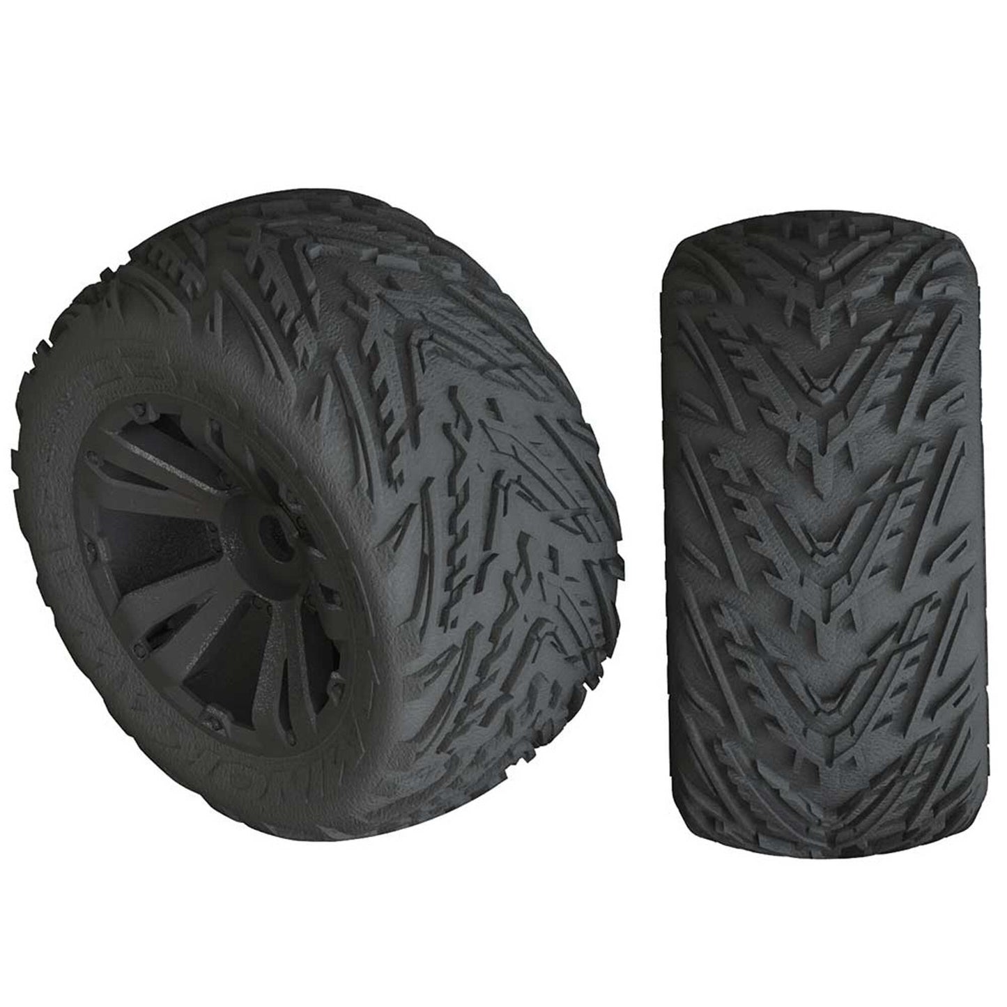 ARRMA AR550049 dBoots 'Minokawa LP 4S' Glued Black Tire Set (Pack of 2)