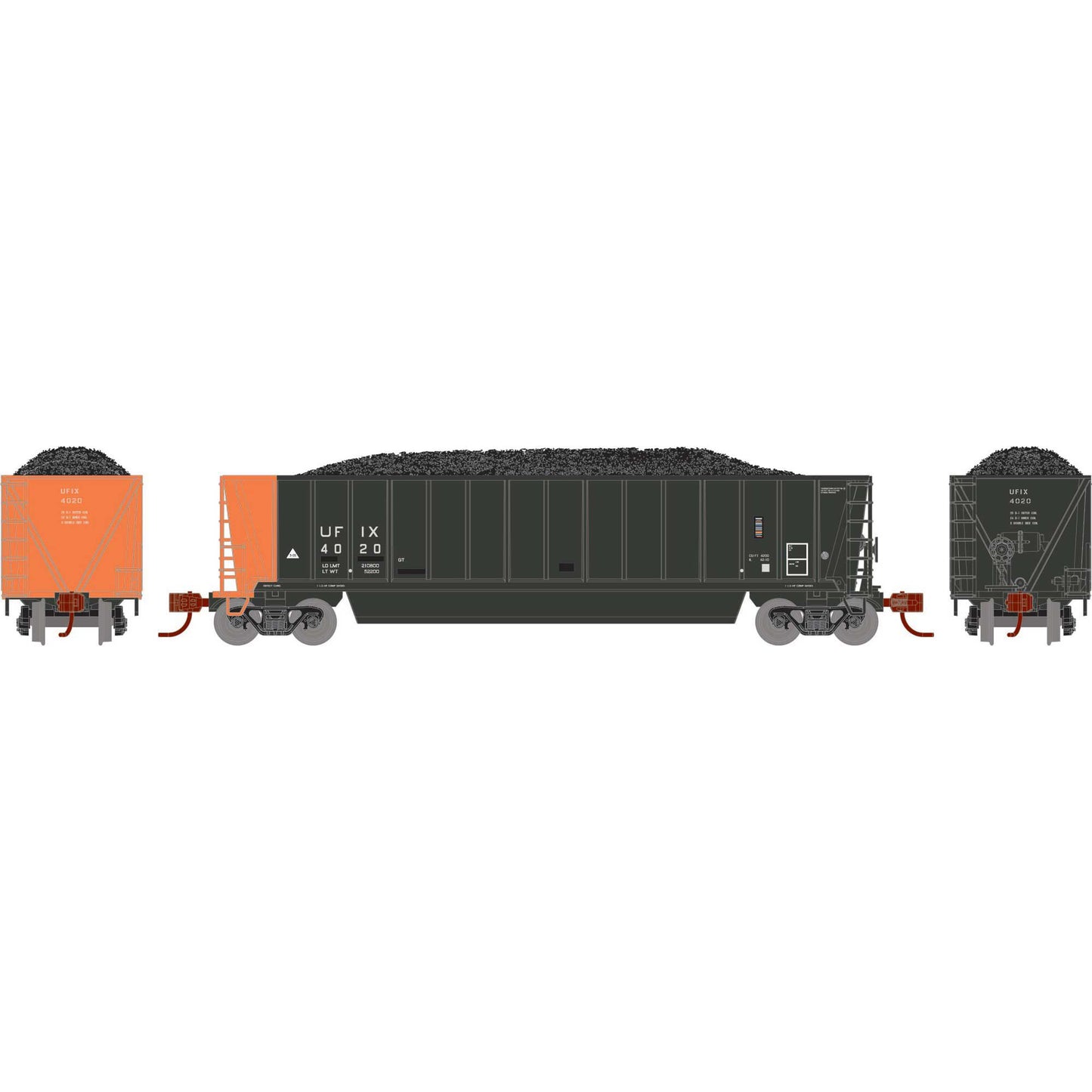 Athearn ATH-1421 N UFIX ATH Berwick Bathtub Gondola with Load #4020