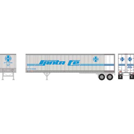 Athearn 16087 HO Santa Fe RTR 45' Fruehauf Z-Van Trailer #254006