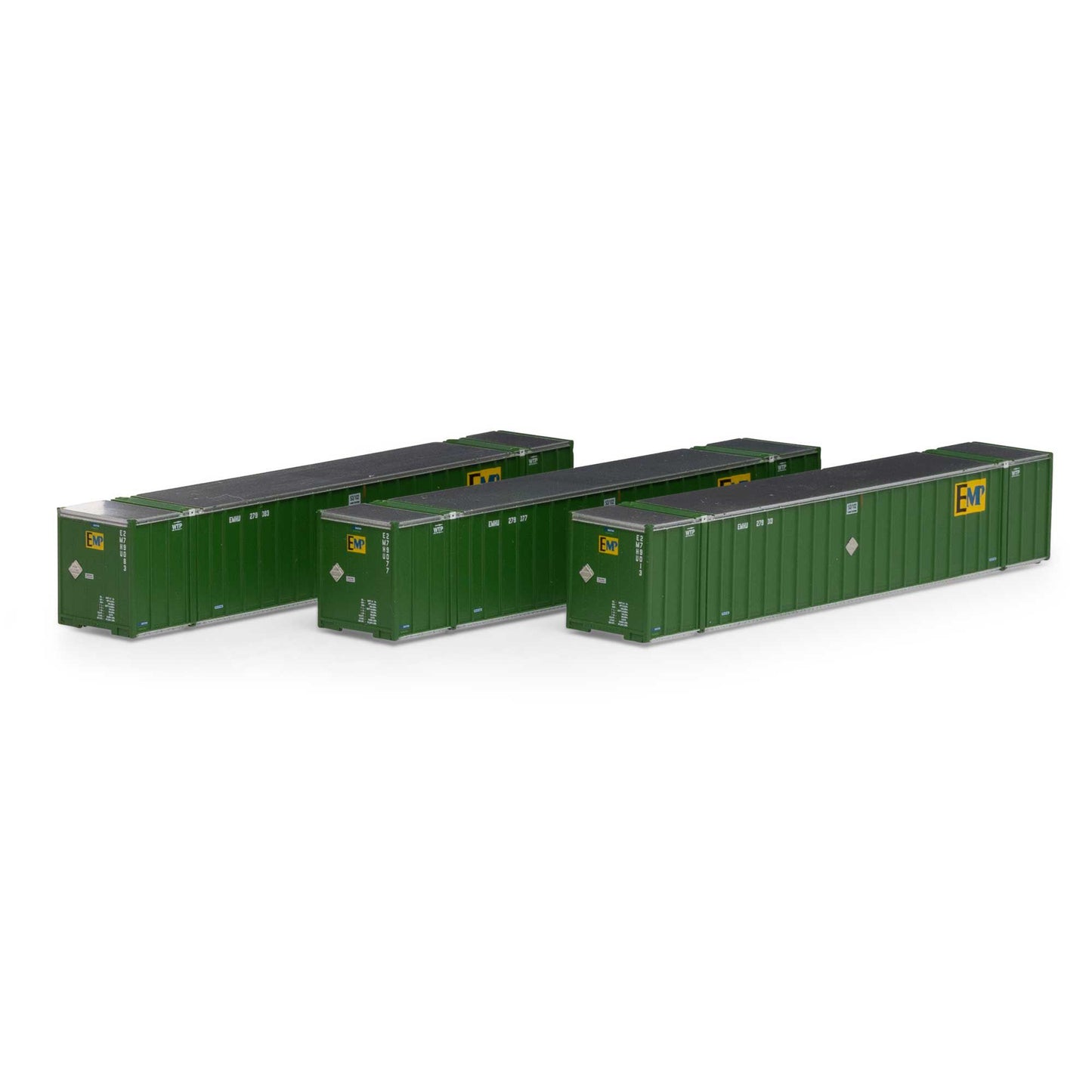 Athearn 17310 N EMP 53' Stoughton Containers #1 (Set of 3)